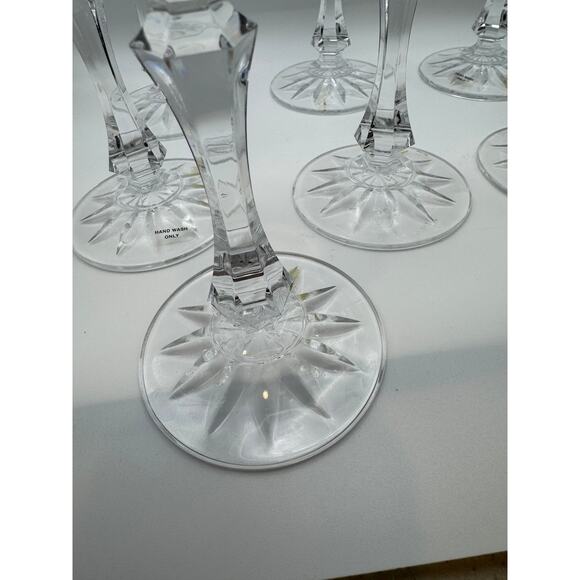 Towle Ardmore Pattern Crystal Wine Glasses Set of 10 - Picture 5 of 5